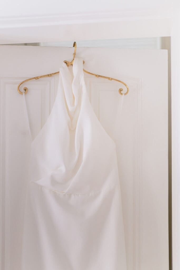 Modern and romantic bridal looks for a Parisian-inspired wedding at Swann House in Washington D.C., designed by Chelsea Quenum Wedding Planning & Event Design.